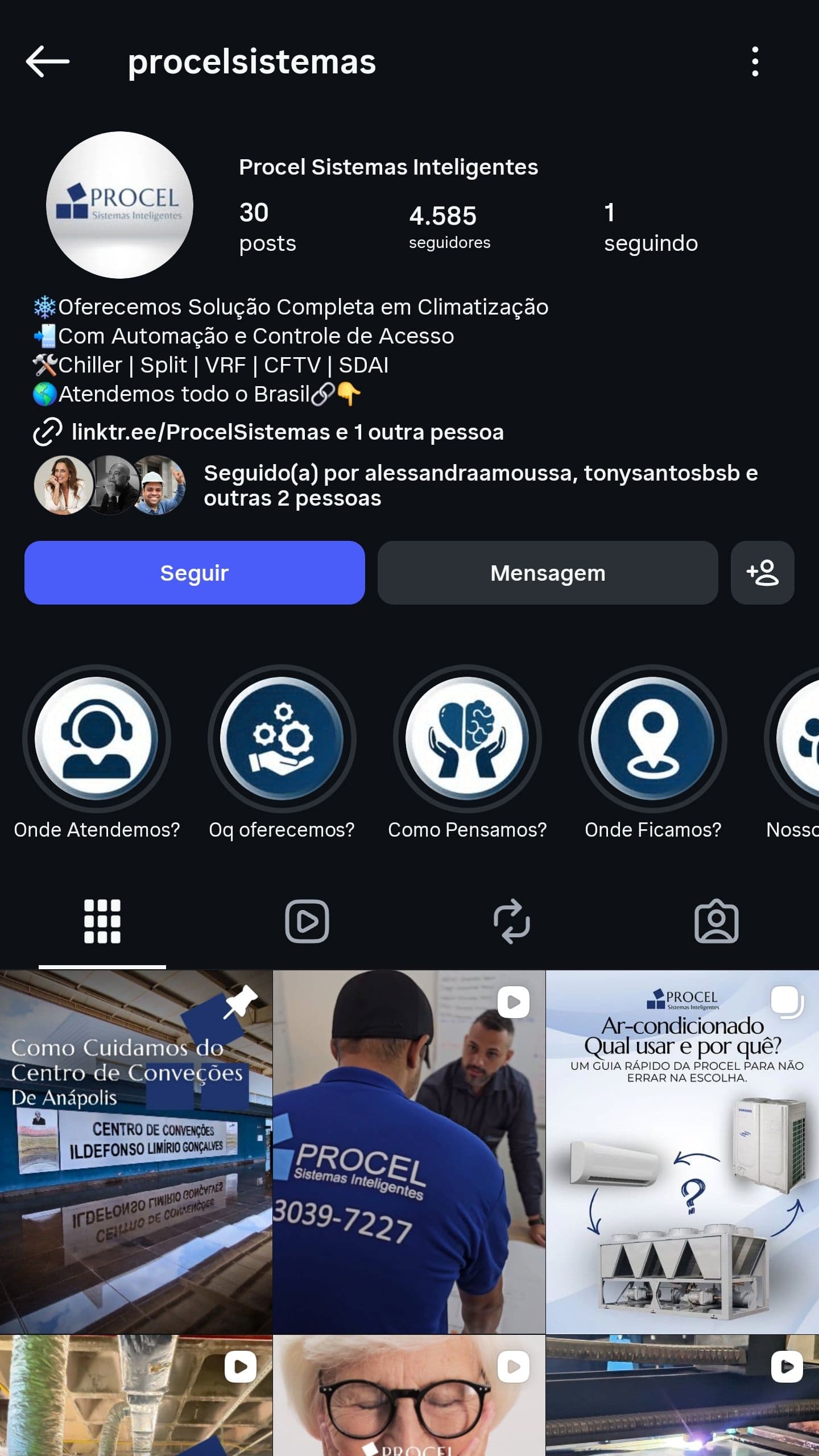 Perfil de Procel Sistemas Inteligentes (@procelsistemas) no Instagram